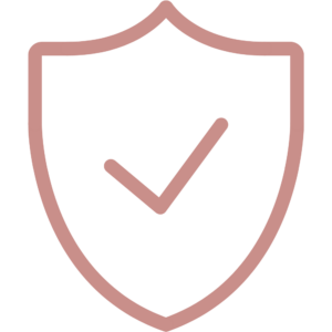 Shield icon with a checkmark representing premium safety and hygiene standards for Lumi Glow’s on-site facial treatments in Bangkok.
